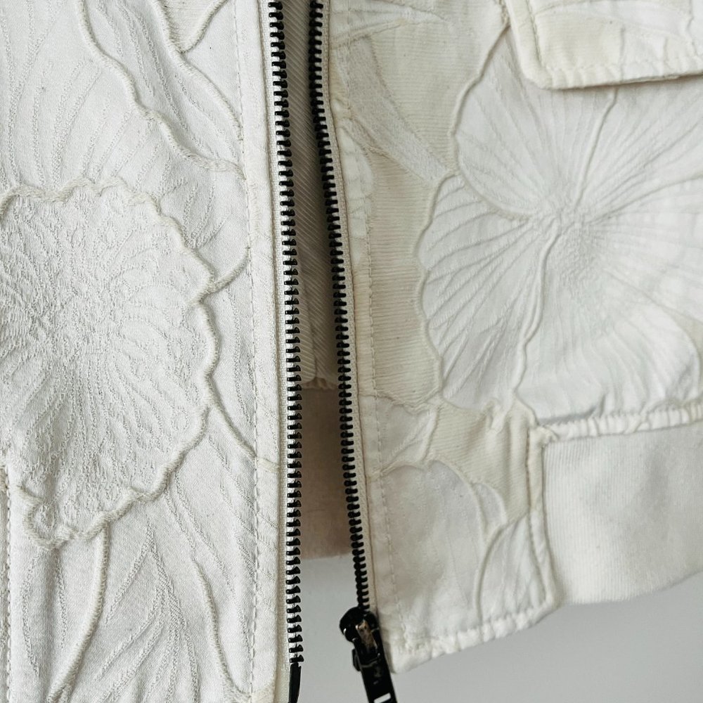 Banana Republic Cream Floral Bomber Jacket - Picture 6 of 7